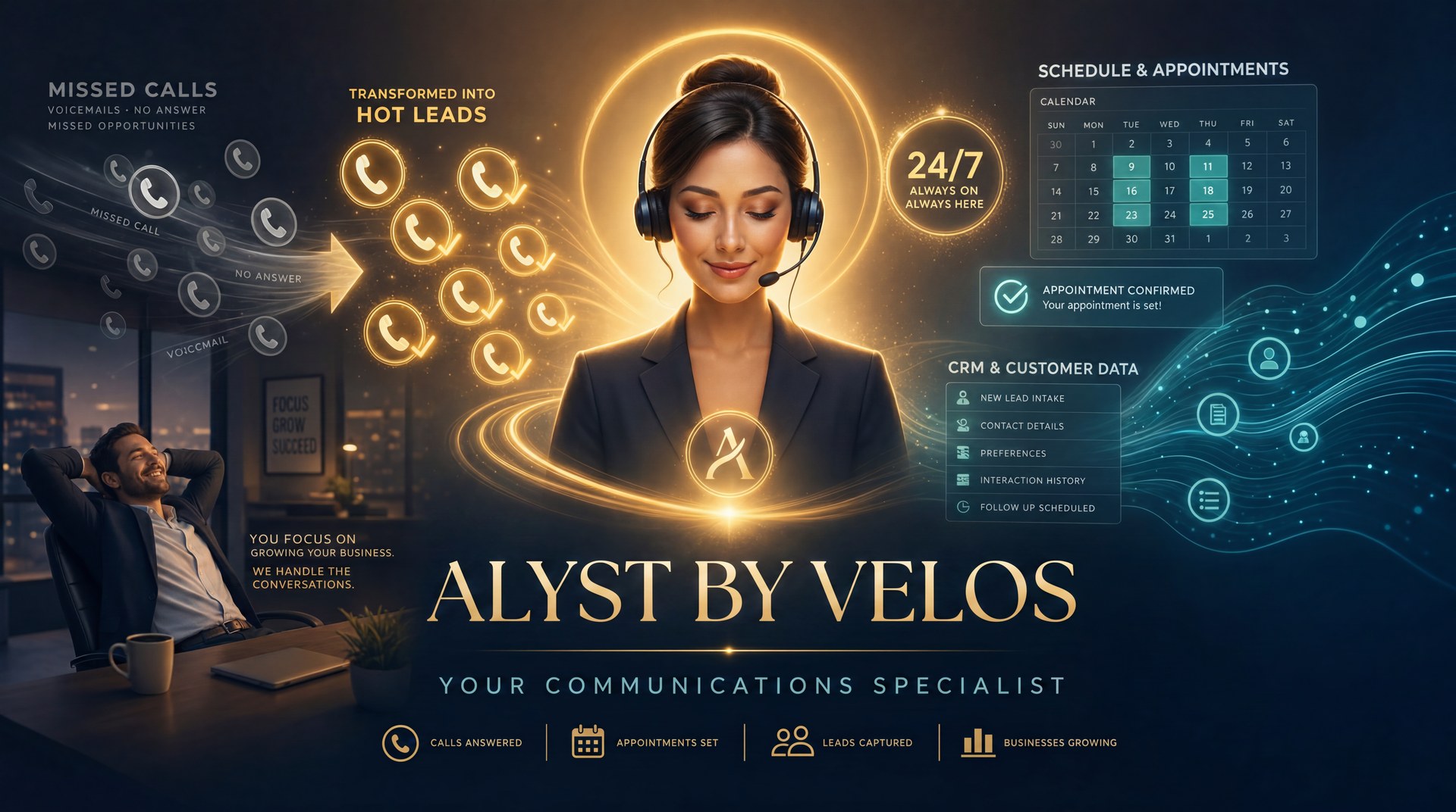 ALYST — Your 24/7 Trades Receptionist by Velos